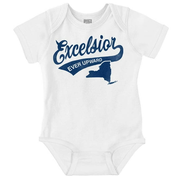 Excelsior Ever Upward New York Motto Romper Boys or Girls Infant Baby Brisco Brands 24M