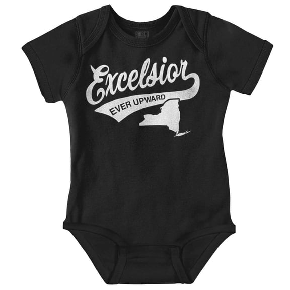 Excelsior Ever Upward New York Motto Romper Boys or Girls Infant Baby Brisco Brands 24M