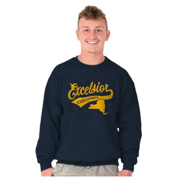 Excelsior Ever Upward New York Motto Sweatshirt for Men or Women Brisco Brands S
