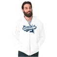 thumbnail image 1 of Excelsior Ever Upward New York Motto Unisex Fleece Graphic Zip Up Hoodie Brisco Brands 4X, 1 of 5