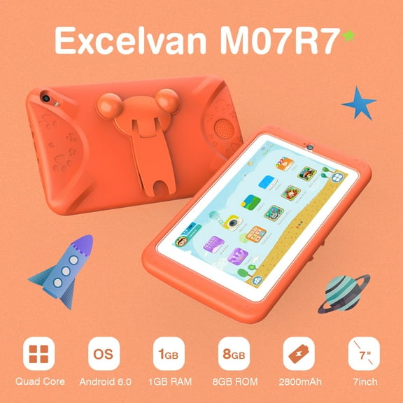 Excelvan M07R7 CortexTM A7 Quad-core 7.0 Android 6.0 1GB+8GB Dual Camera WIFI BT Children Tablt PC