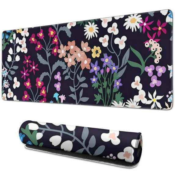 Exceptional Quality Big Desk Pad: XXL Extended Gaming Mouse Pad, Large Mouse Pad for Desk, Non-Slip Rubber Base, Perfect for Office, Gaming, Home - Weeds Design, 31.5 x 11.8 inches