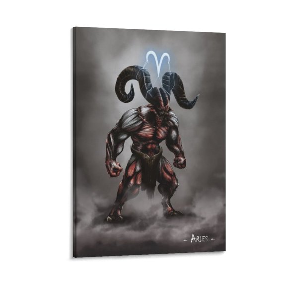 Exceptional Zodiac Signs Poster Aries Artworks Canvas Poster Room Aesthetic Wall Art Prints Home Modern Decor Gifts 24x36inch(60x90cm)