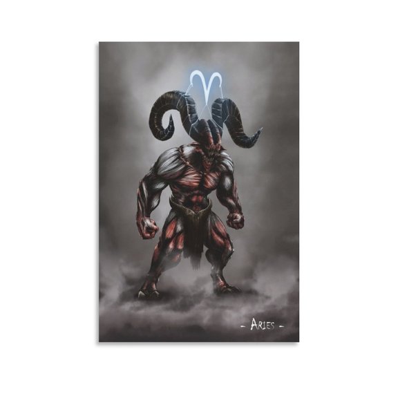 Exceptional Zodiac Signs Poster Aries Picture Print Canvas Poster Wall Paint Art Posters Decor Modern Home Artworks Gift 16x24inch(40x60cm)