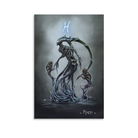 Exceptional Zodiac Signs Poster Pisces Canvas Wall Art Poster Decorative Bedroom Modern Home Print Picture Artworks Posters 08x12inch(20x30cm)