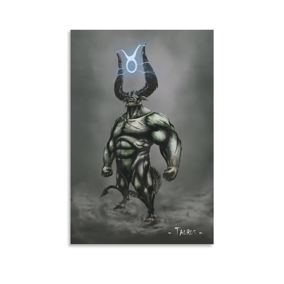 Exceptional Zodiac Signs Poster Taurus Picture Print Wall Art Poster Painting Canvas Posters Artworks Gift Room Aesthetic 08x12inch(20x30cm)