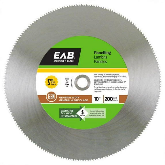 Exchange-A-Blade 1003232 10 in. x 200 Teeth Finishing Panelling Saw Blade - Recyclable Exchangeable