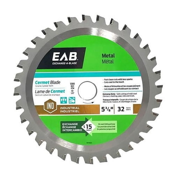 Exchange-A-Blade 1017502 5.37 in. x 32 Teeth Metal Cutting Cermet Industrial Recyclable Exchangeable Saw Blade