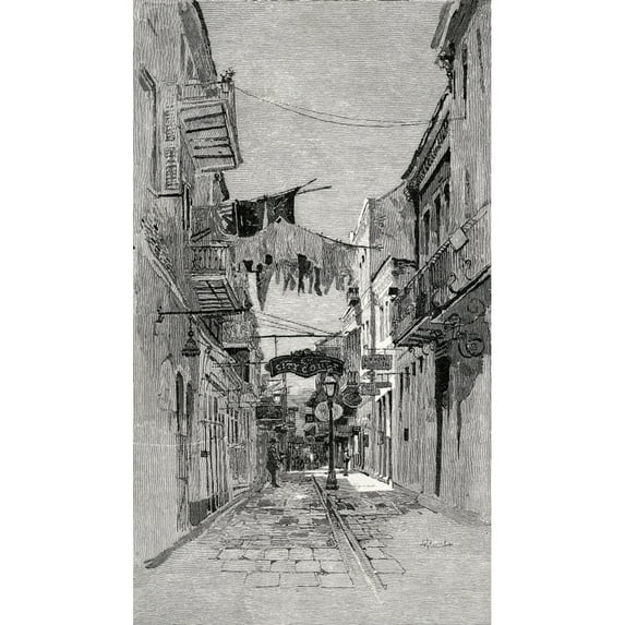 Exchange Alley Looking Toward Canal Street New Orleans Louisiana America From The Book The Century Illustrated Monthly M