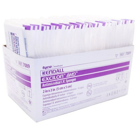 Excilon 7089 AMD Antimicrobial I.V. Drain Sponges Pack of 70