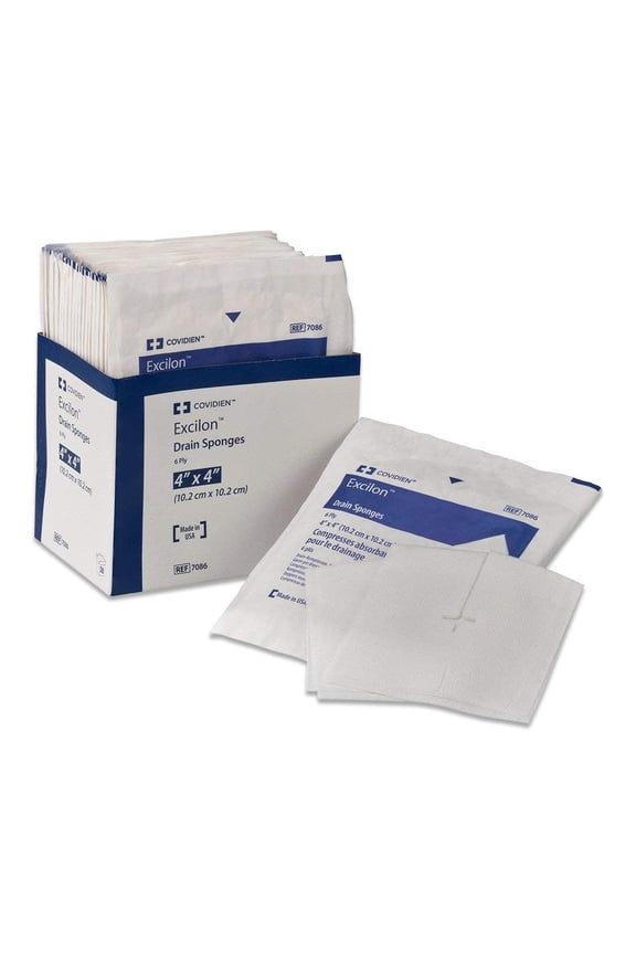 Excilon Drain Sponge 7086 Box of 50, White - (Pack of 1)