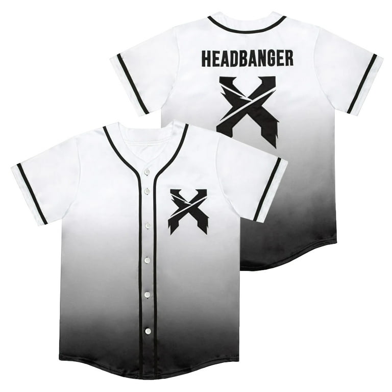 Excision Merch Headbanger Baseball Jersey Shirt V-Neck Short