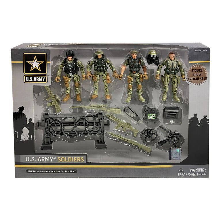 Excite U.S Army Soldiers Action Figure Set, 15 Pieces