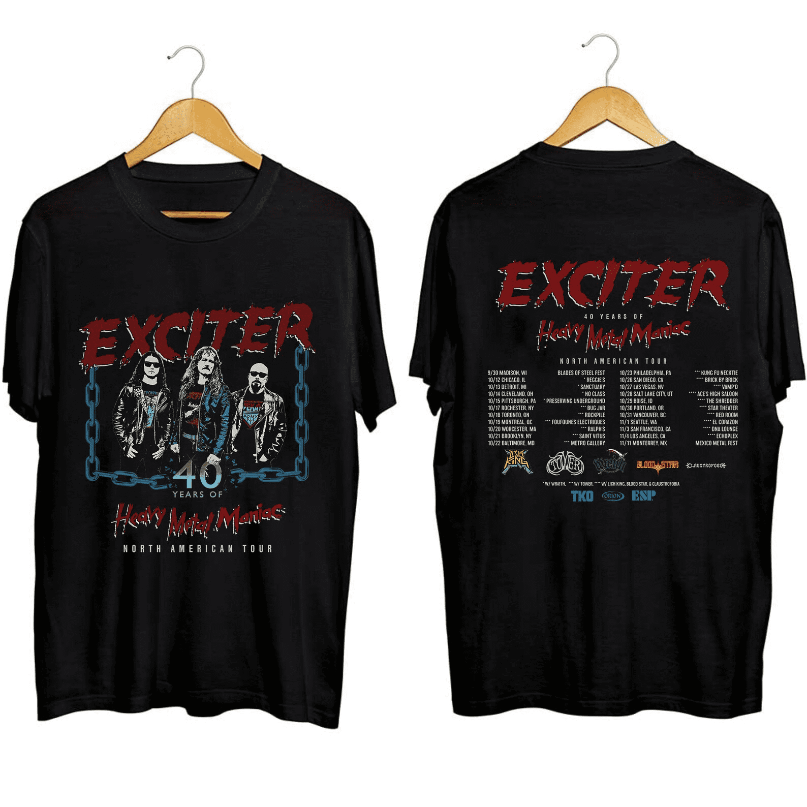 Exciter 40 years of Heavy Metal Maniac Tour Shirt, Exciter Band Fan