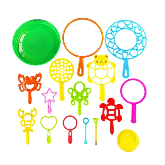 Exciting Bubble Maker Tool Set Birthday Party Collection for Outdoor Activities Multicolored Bubble Wand Collection