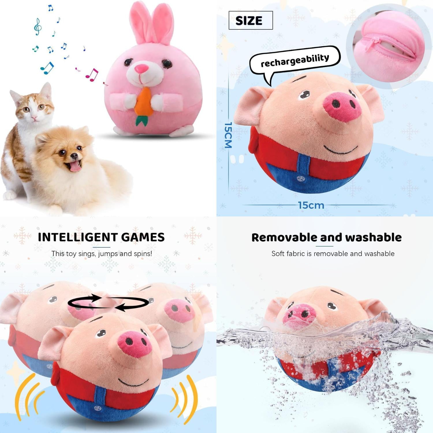 Exciting Interactive Electronic Talking Plush Toy for Energetic Dogs