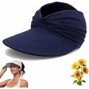 Exclaimyell Womens Sun Visor Hat with UPF 50+ Protection and Wide Brim