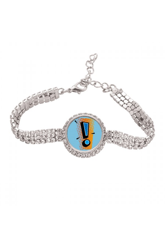 Exclamation Mark Rend Art Deco Fashion Tennis Chain Anklet Bracelet Diamond Jewelry