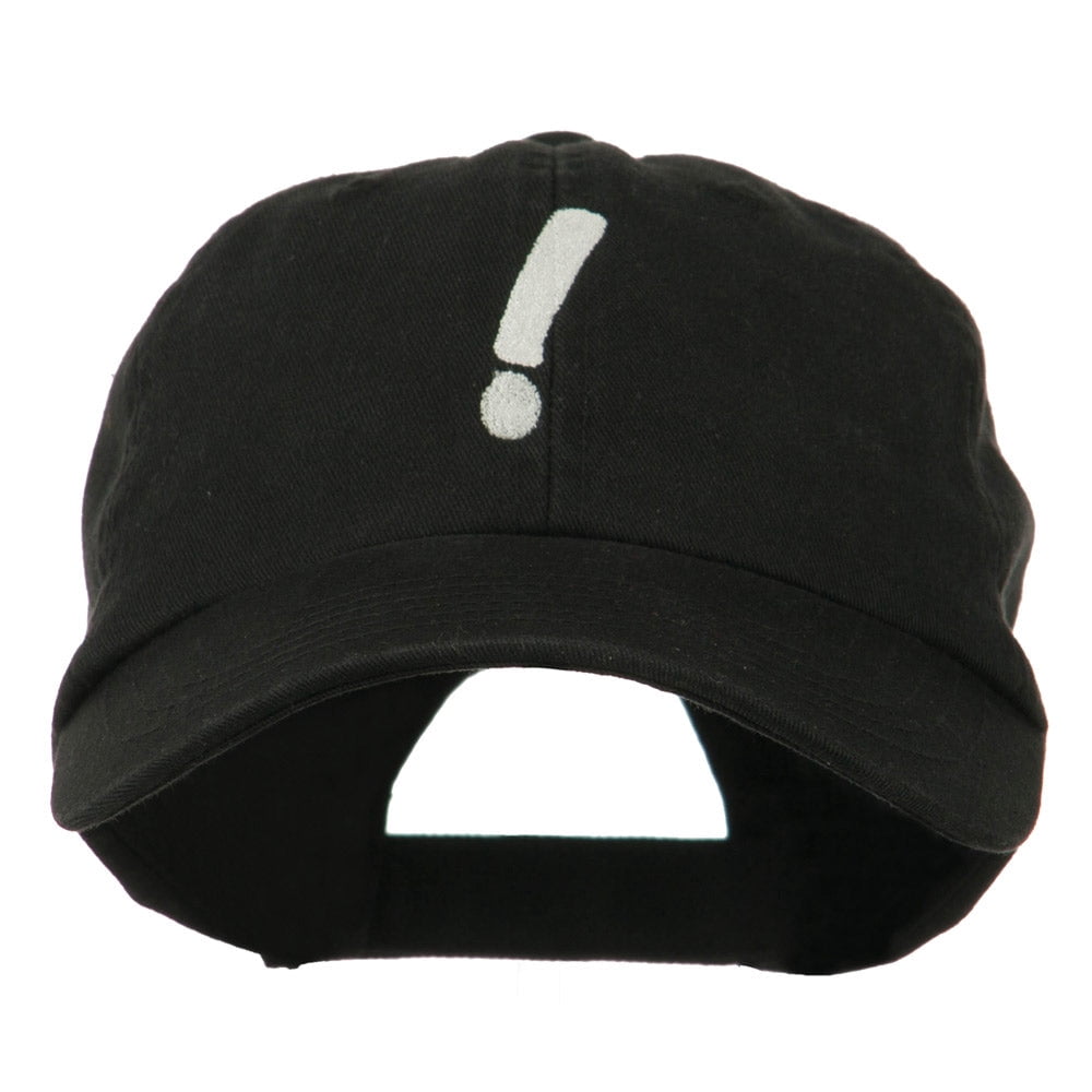 Exclamation Point Embroidered Cap - Black OSFM - Walmart.com