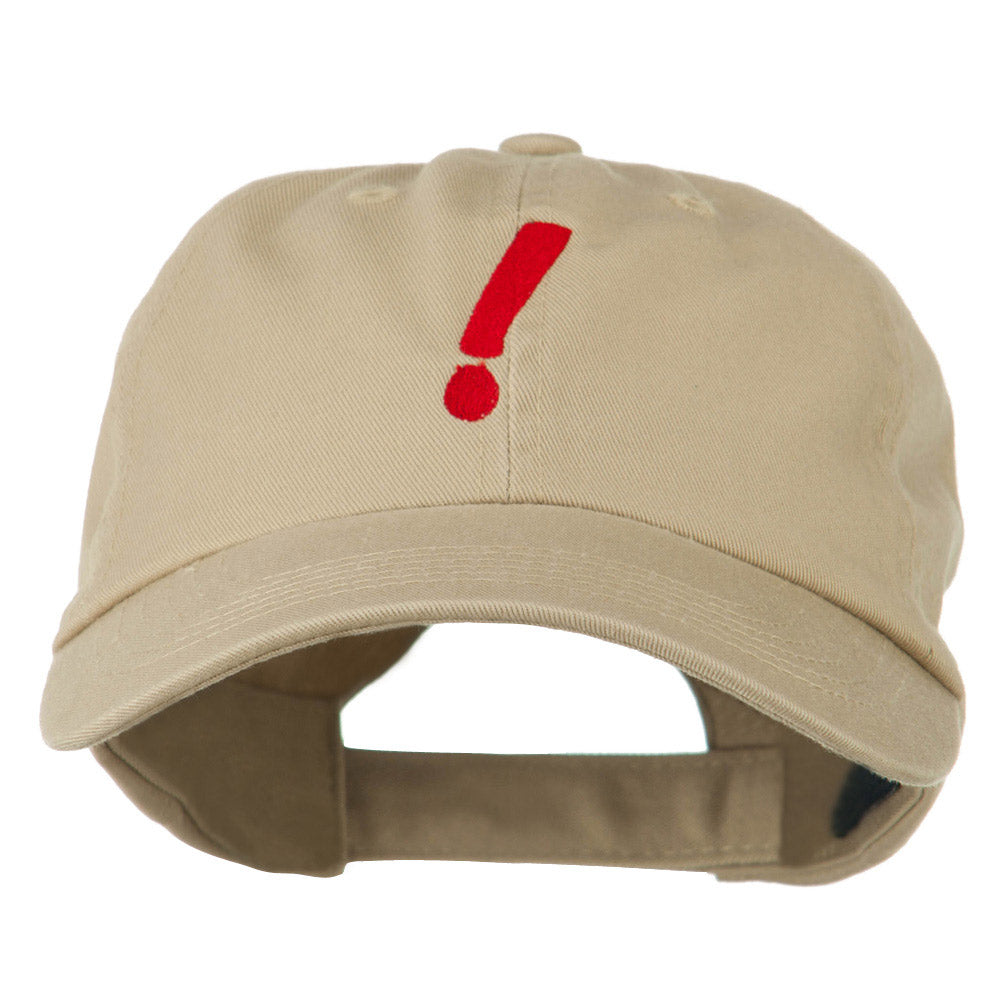 Exclamation Point Embroidered Cap - Khaki OSFM - Walmart.com