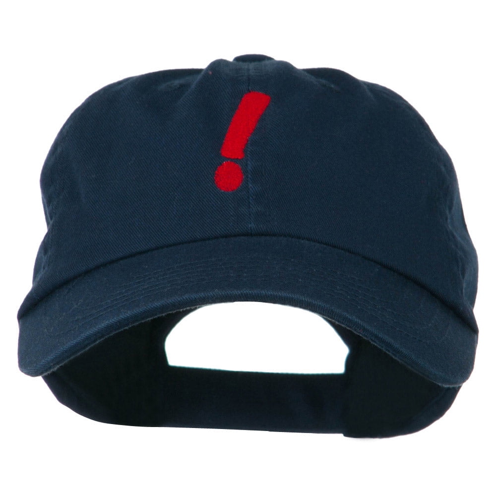 Exclamation Point Embroidered Cap - Navy OSFM - Walmart.com