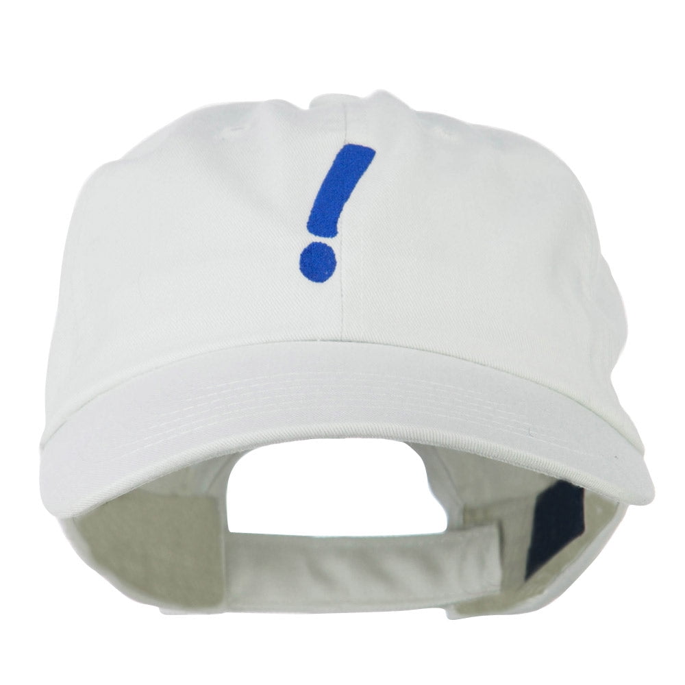 Exclamation Point Embroidered Cap - White OSFM - Walmart.com