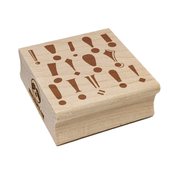 Exclamation Points Congratulations Square Rubber Stamp Stamping Scrapbooking Crafting - Medium 1.75in