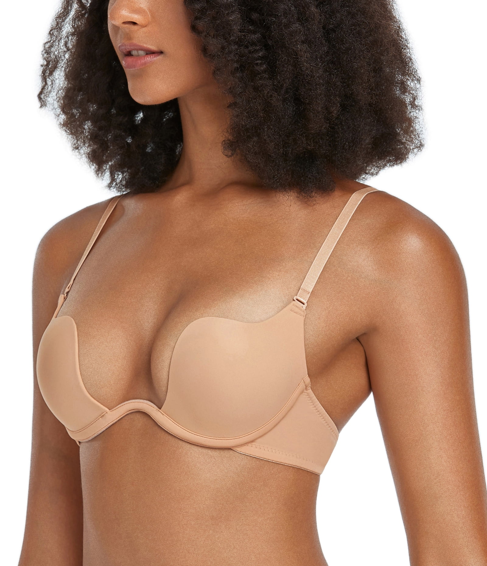 SobeiKre Women Low Cut Bra Push Up Lightly Lined Convertible Plunge Bralet  with Straps For Backless Dresses Underarm Comfort, B74-beige, 70A :  : Clothing, Shoes & Accessories
