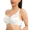 thumbnail image 1 of Exclare Women Full Coverage Lace Floral Underwire Bra-67, 1 of 7
