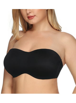 FAFWYP Plus Size Strapless Bras for Women,Sexy Push Up Wireless Bandeau Bra  for Large Bust Full Coverage Everyday Sports Bras No Underwire Comfort Lace  Bralettes Sleeping Seamless Breathable Bra 