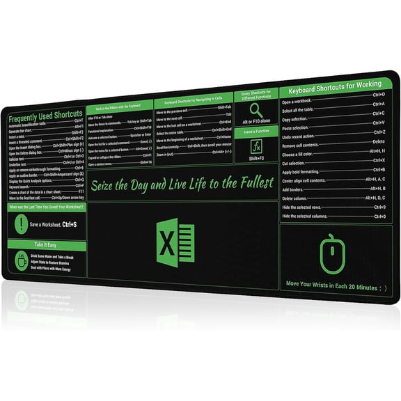 Excle Large Mouse Pad Desk Pad,Extended Mouse Pad Cute Mouse Pads for Desk Accessories,31.5 x 11.8In Long Computer Keyboard Mousepad Mouse Mat with 3mm Non-Slip Base and Stitched Edge