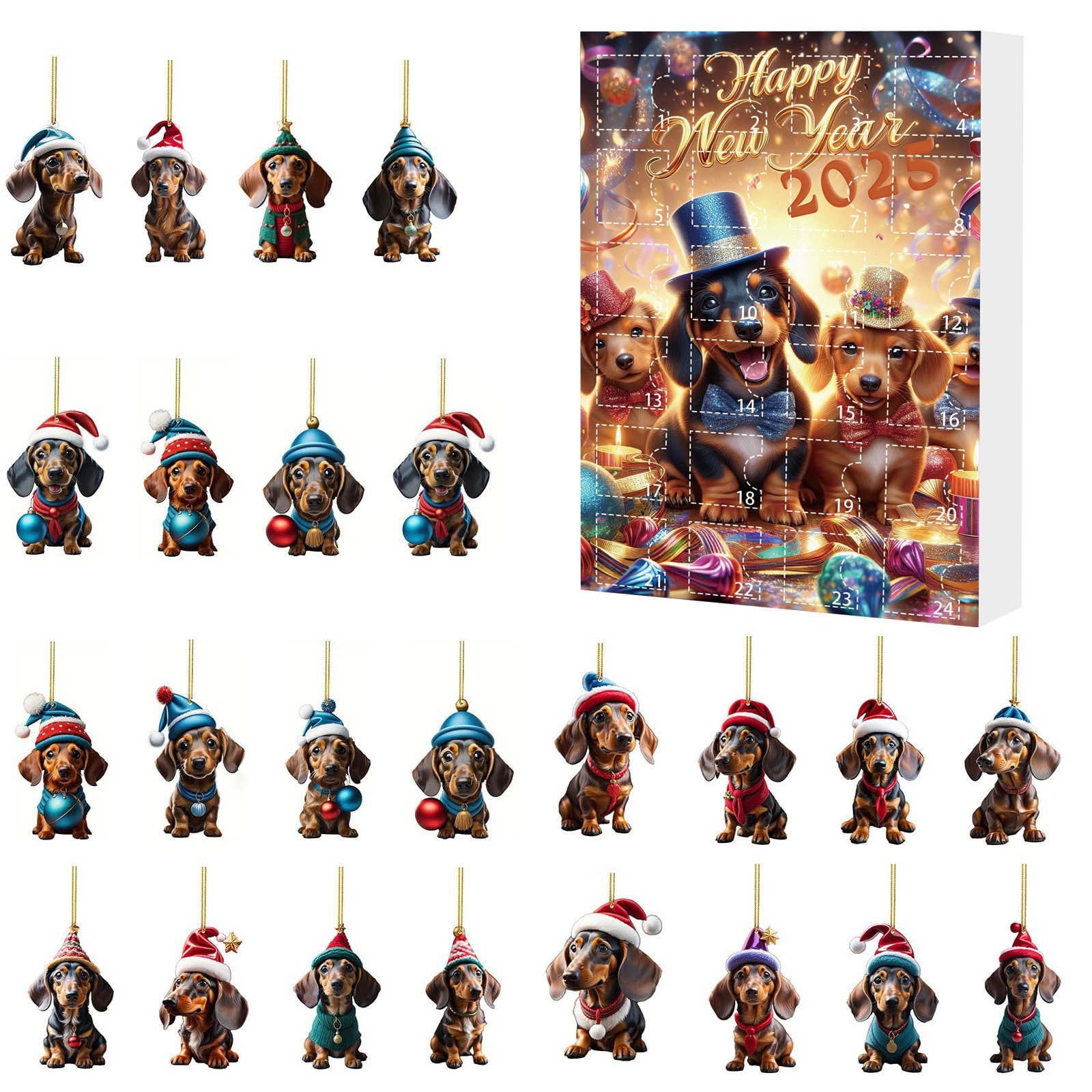 Exclusive 2025 Christmas Dachshund Advent Calendar - 24 Surprises with ...
