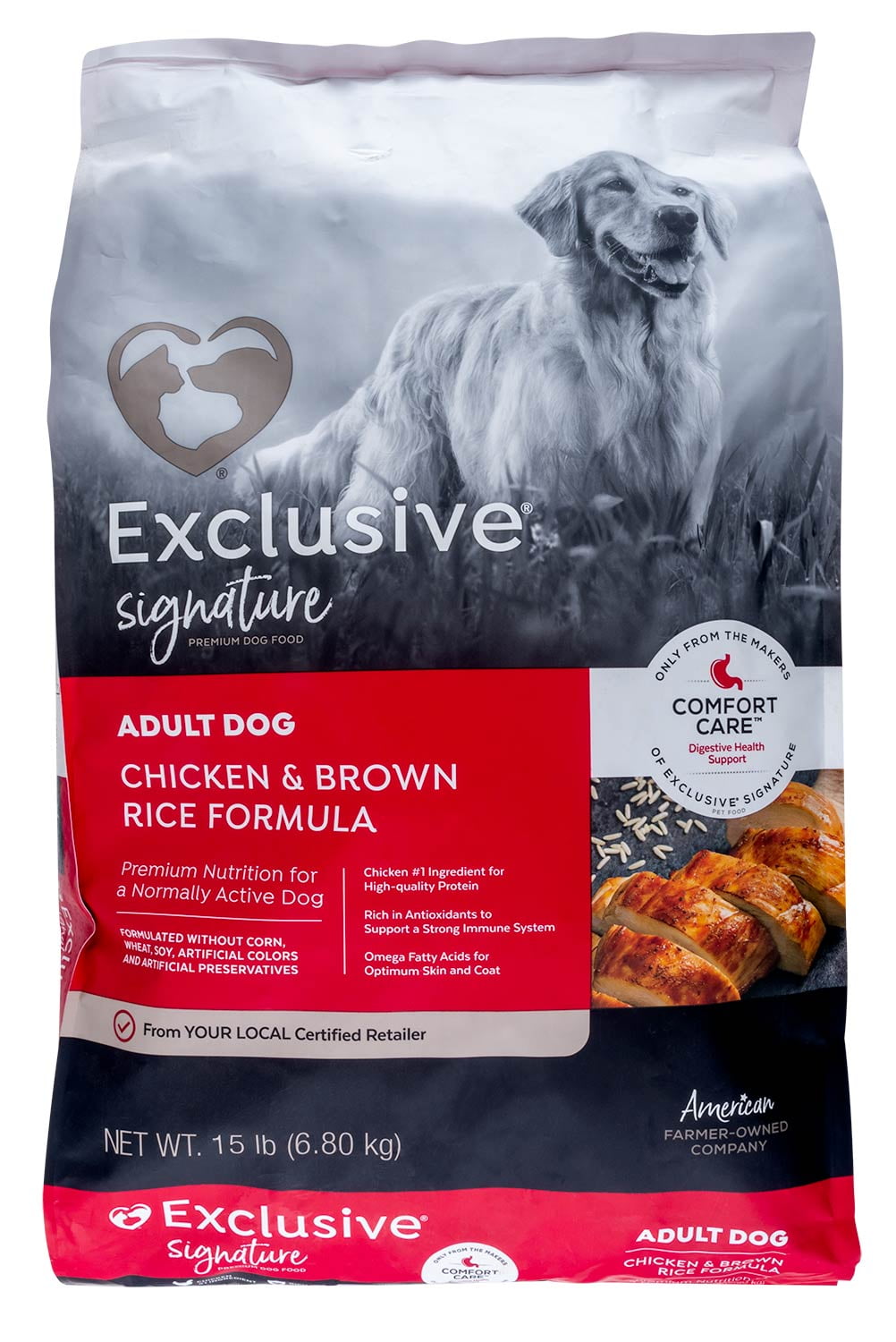 Exclusive | Signature Chicken & Brown Rice Comfort Care | Adult Dog Food (15 Pound (15 lb.) Bag)