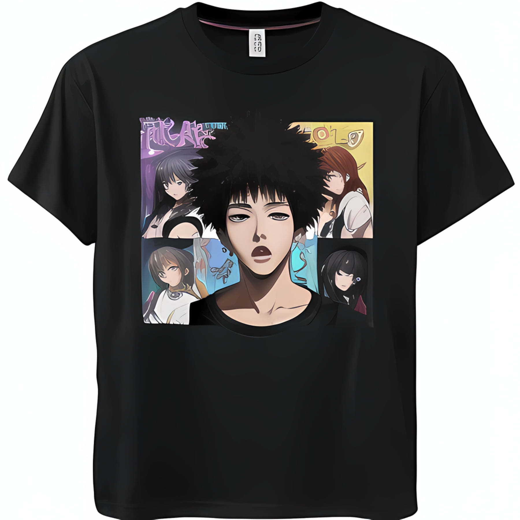 Exclusive Anime Black T Shirt with Teki o Yami Character Design and Manga Artwork Walmart