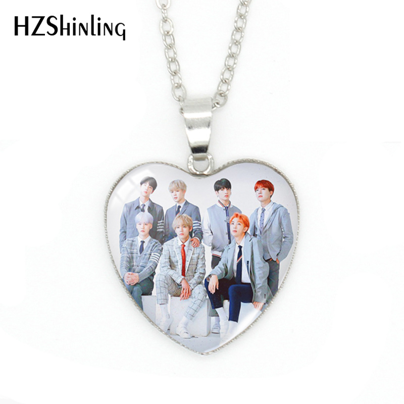Bts Rhinestone Exclusive BTS Heart-Shaped Time Gemstone Necklace - Walmart.com