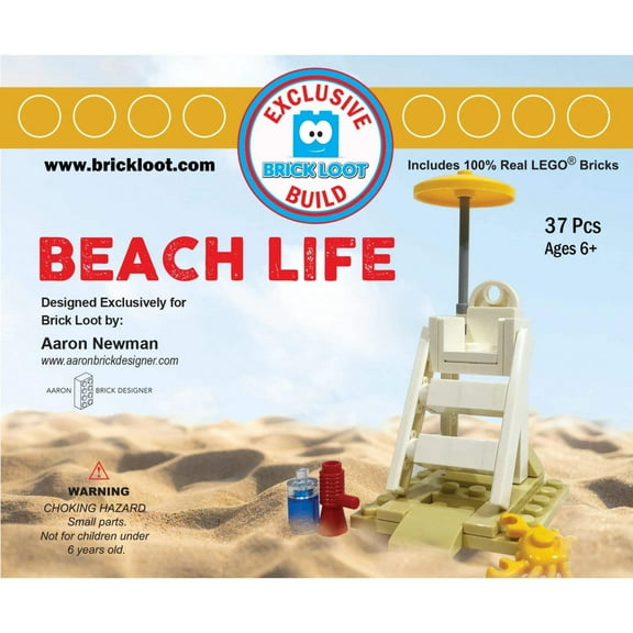 Brick Loot Build Beach Life by Aaron Newman 100% LEGO Bricks