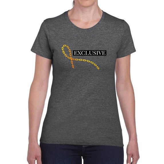 Exclusive Chain Pattern T-Shirt Women -Image by Shutterstock, Female 3X-Large