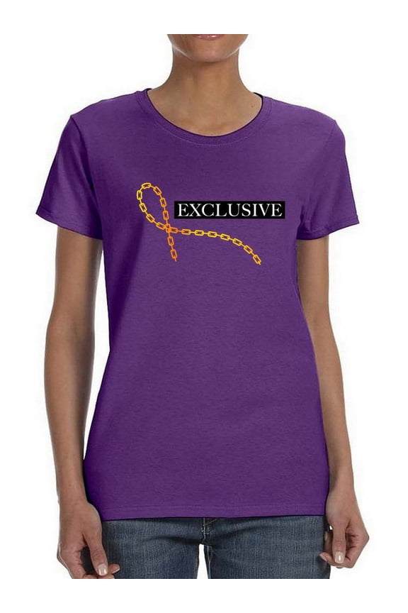 Exclusive Chain Pattern T-Shirt Women -Image by Shutterstock, Female Large