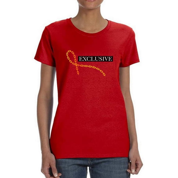 Exclusive Chain Pattern T-Shirt Women -Image by Shutterstock, Female Medium