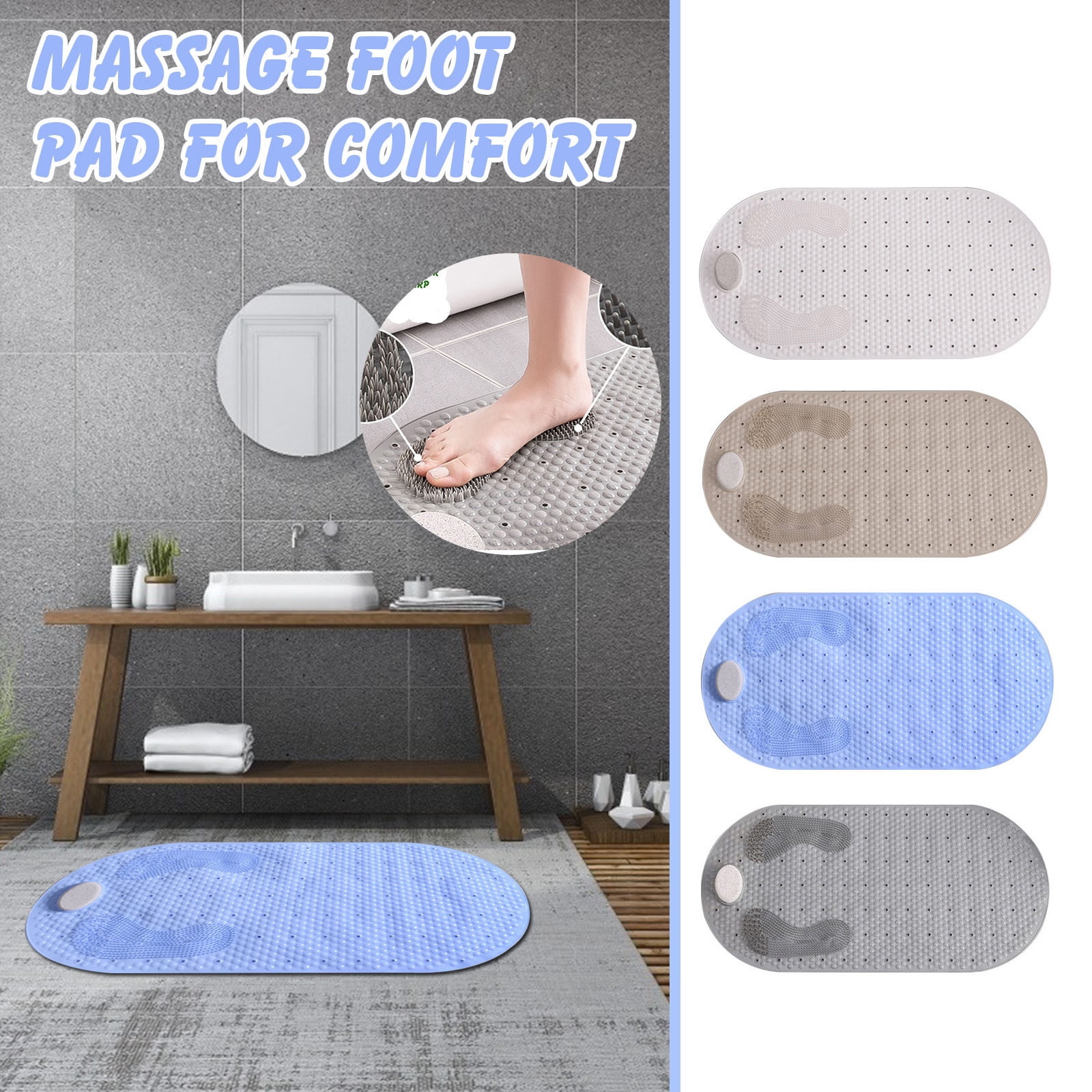 Exclusive Deals, Foot Massage Bathtub Mat, Pumice Stone Foot Scrubber ...