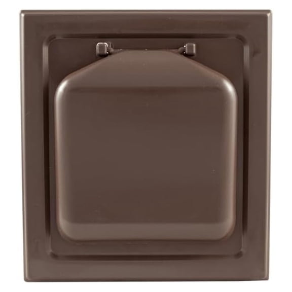 Exclusive Dual Door Vent Cover Outdoor 6 inch, Made in USA w Highest UV Resistant Plastic in any Outdoor Vent Cover (Brown, 6 inch W/O Duct Tube)