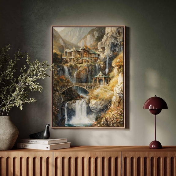Exclusive Elvish Fantasy River Valley Power Ring Art Fellowship Home Decor