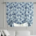 thumbnail image 1 of Exclusive Fabrics  Artemis Printed Cotton Tie-Up Window Shade (1 Panel) 46 X 63 - Artemis Blue, 1 of 5