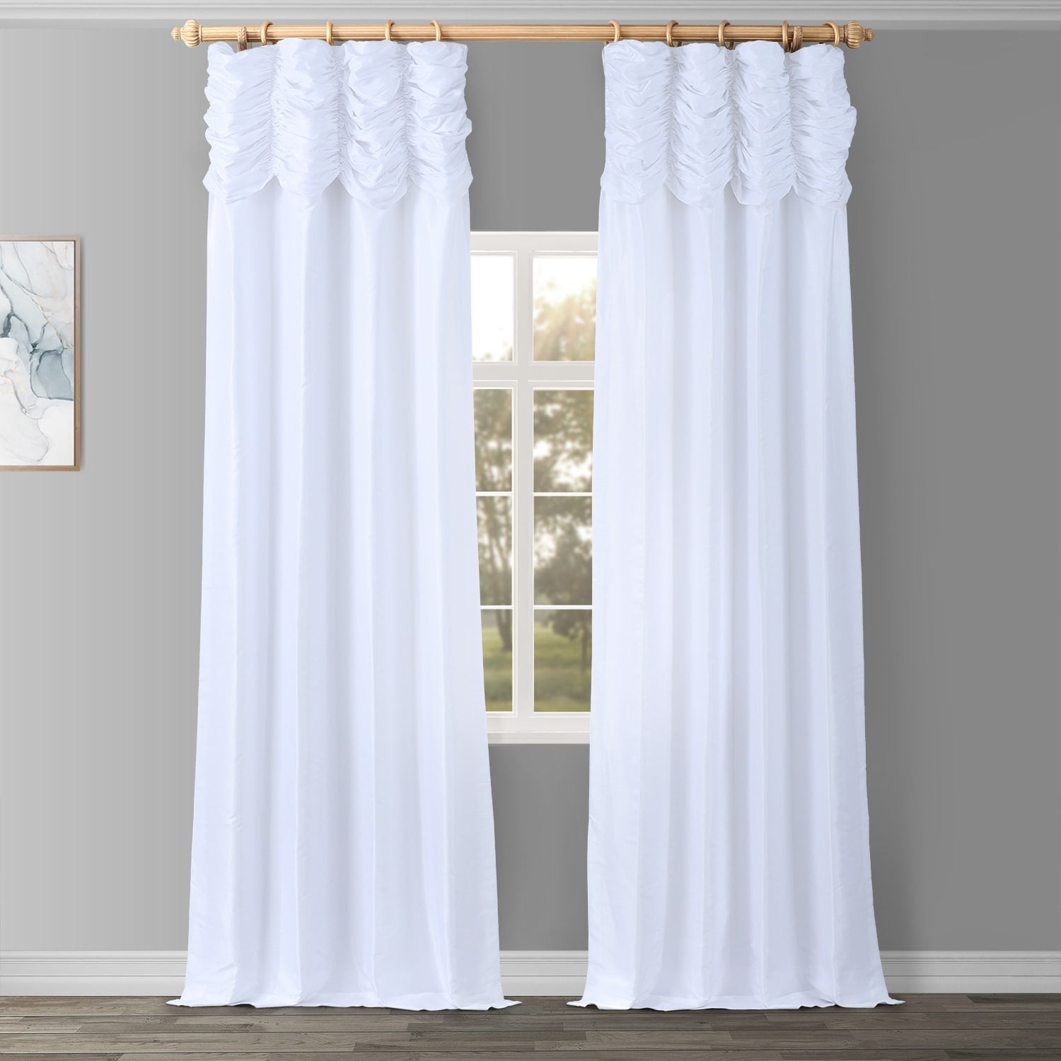 Ice Faux Silk Room-Darkening 84" Curtain Panel
