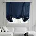 thumbnail image 1 of Exclusive Fabrics  Faux Linen Room Darkening Tie-Up Window Shade (1 Panel) 46 X 63 - Indigo, 1 of 5