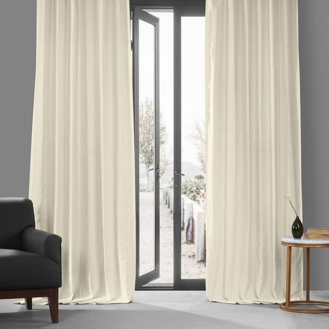 Exclusive Fabrics French Linen Room Darkening Curtains Panel Elegant