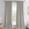 thumbnail image 1 of Exclusive Fabrics  Lounge Embossed Velvet Curtains - Room Darkening Rod Pocket Curtain for Bedroom & Living Room (1 Panel) 50 X 96 - Pewter, 1 of 5