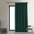 thumbnail image 1 of Exclusive Fabrics  Signature Extra Wide Blackout Velvet Curtains (1 Panel) - Luxurious Blackout Drapes Blackforest Green 100 x 84 84 Inches, 1 of 5