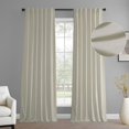 thumbnail image 1 of Exclusive Fabrics  Simply Velvet Room Darkening Curtains 2 Panels Set - Velvet Window Curtains for Living Room & Bedroom 50 X 108 - Off-White, 1 of 5