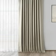thumbnail image 1 of Exclusive Fabrics  Vintage Thermal Cross Linen Weave Blackout Curtains (1 Panel) Light Tan 50 X 108 108 Inches, 1 of 5